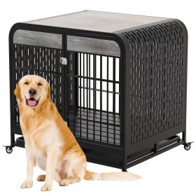 Heavy Duty Dog Crate Furniture Wooden Table 42inch Grey