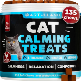 Hemp Cat Calming Treats For Stress & Anxiety Relief Cat Kittens Melatonin (Option: Artullano)