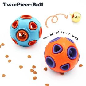 Dog Rubber Ball With Bell Sound, 2-Pack, Interactive Pet Chew Toy For Puppies And Small Dogs (Option: Two Medium Balls)